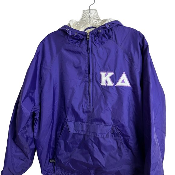 Charles River Apparel Unisex Windbreaker Jacket With Hoodie PURPLE  Size Medium - Picture 1 of 16